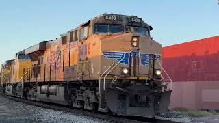 Union Pacific Intermodal on The Golden State Route coming up to the Junction to the Sunset Route.