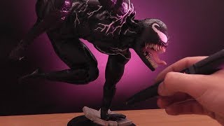 Making Venom Sculpture With 3D Pen - Marvel - 3D Pen Art