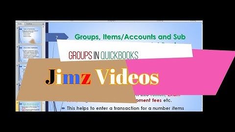 How to create Groups/Sub-items and Sub-accounts in Quick Books Part 1
