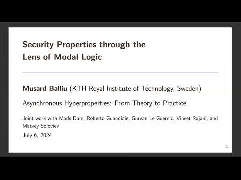 Security Properties through