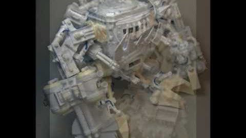 WARHAMMER 40k ork Mega Deff Dread Scratchbuilt.flv