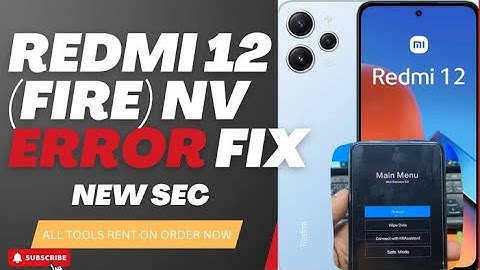 Redmi 12(FIRE) Nv Data Corrupted Fix |Redmi nV data error fix | Xiaomi Redmi Stuck in Recovery Mode