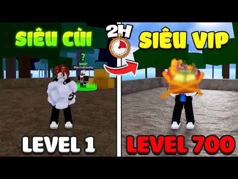 KienRic Thử thách Random Trái Ác Quỷ Mỗi 2H Từ Level 1 Đến Level 700 Trong Blox Fruits
