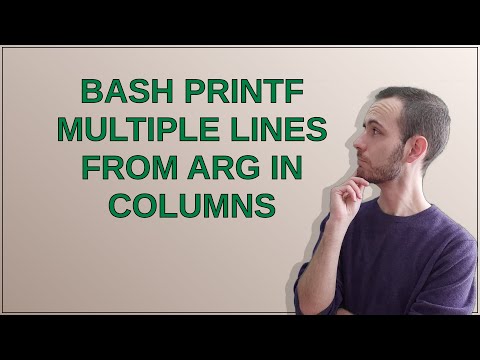 Bash printf multiple lines from arg in columns