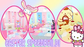 Easter Themed 1st Floor Speedbuild | Roblox Hello Kitty Cafe Ideas | Riivv3r