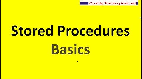Stored Procedures Basics | Sample class from our TSQL Training