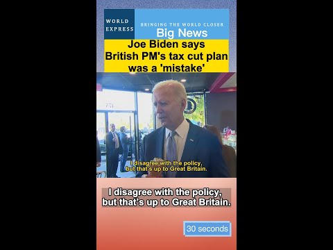 Joe Biden says British PM's tax cut plan was a 'mistake' #shorts #usa #uk #biden #funny #liztruss
