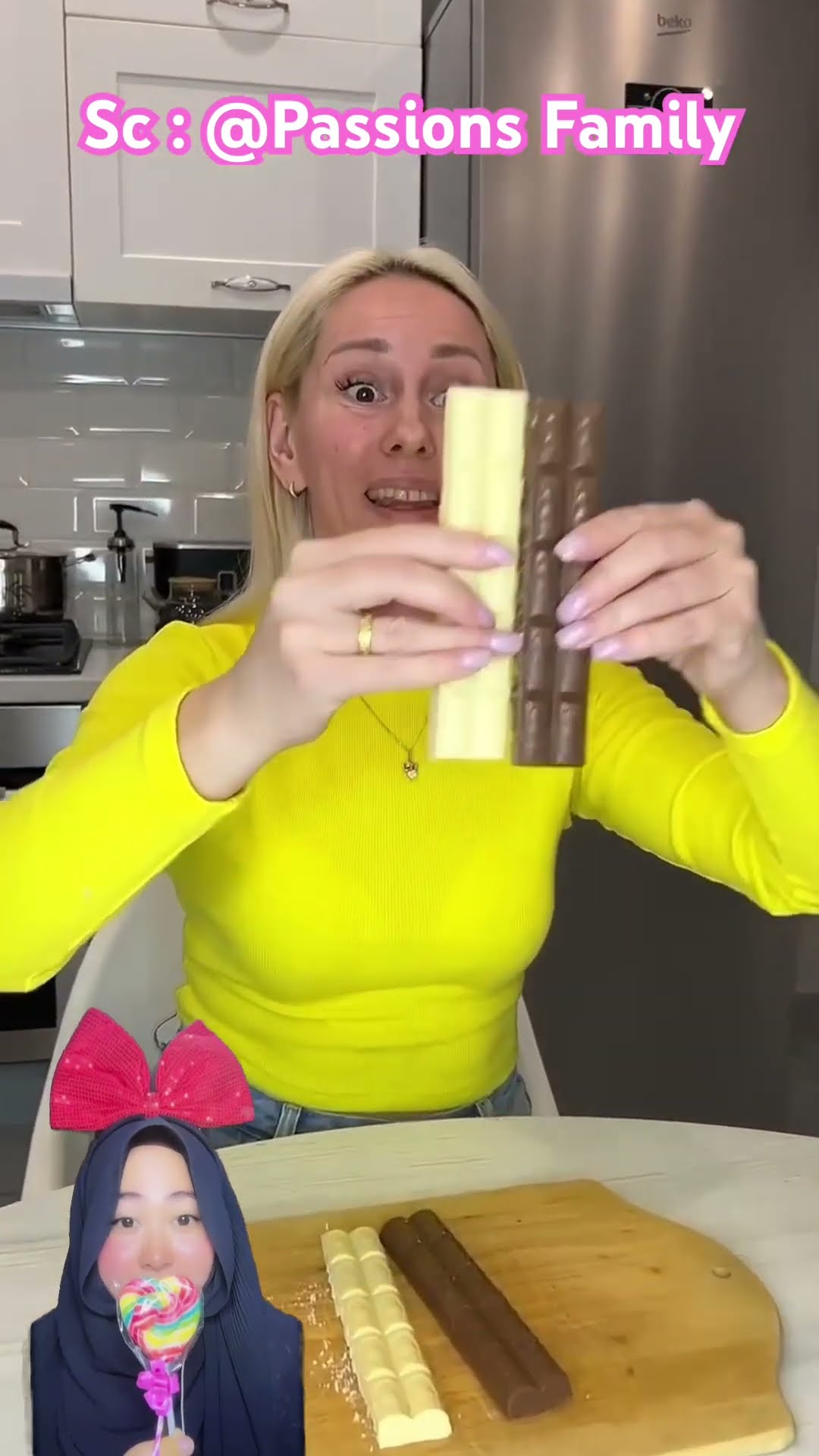 CARA MAKAN COKLAT LEZAT ⁉️di Kombinasi ? @Passions Family #shorts #funny #dubbing
