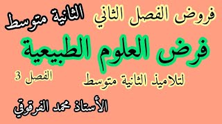 فرض العلوم الطبيعية فروض الفصل الثالث لتلاميذ الثانية متوسط علوم طبيعة