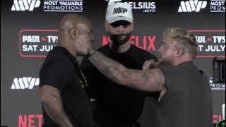 Mike Tyson contra Jake Paul se enfrentan: Jake Paul se vuelve INTENSO