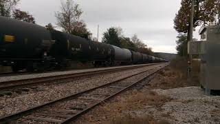 CSX K 460 25 Ethanol Emties by Thermal Union Pacific power 10 26 19