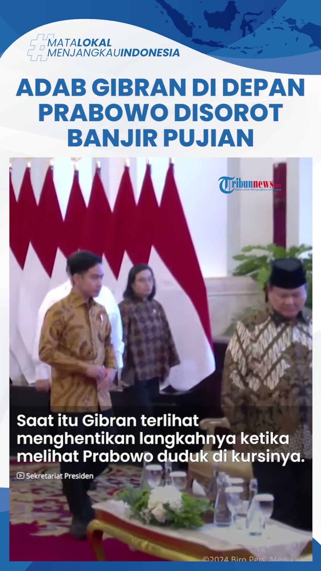 Gibran Banjir Pujian, Adab Disorot: Hentikan Langkah Pilih Lewat Belakang Prabowo Putari Kursi