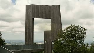 Weitblick Von Der Aussichtsplattform Windklang Auf Dem Erbeskopf