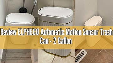 Review ELPHECO Automatic Motion Sensor Trash Can - 2 Gallon Slimline for Bathroom, Bedroom, Kitchen,