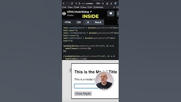 HTML Dialog - HTML modal just got easier #html #javascript