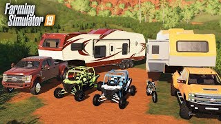 FS19- BILLIONAIRE CAMPING WITH NEW $100,000 LUXURY CAMPER (MULTIPLAYER)