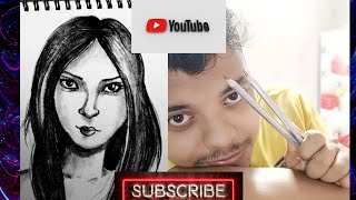 Easy girl drawing||Pencil sketch||For begginners||খুবই সহজ ভাবে কিভাবে একটি মেয়ে আকবেন||