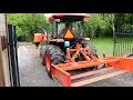 #820 How to Build a Crown on Driveway With 6' Land Plane on a Kubota MX 5400 Compact Tractor