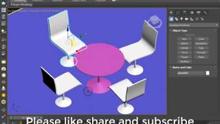 7. Chair and Table Modeling (Hindi) 3ds Max + V-Ray (For Beginners)