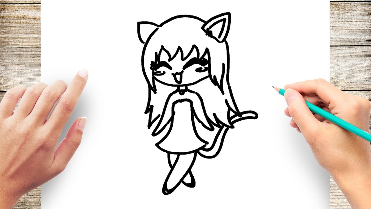 How to draw Anime Neko (Anime Drawing Tutorial for Beginners) 