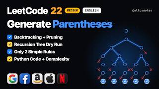 LeetCode 22: Generate Parentheses Explained 🔥 | Backtracking + Recursion | DSA
