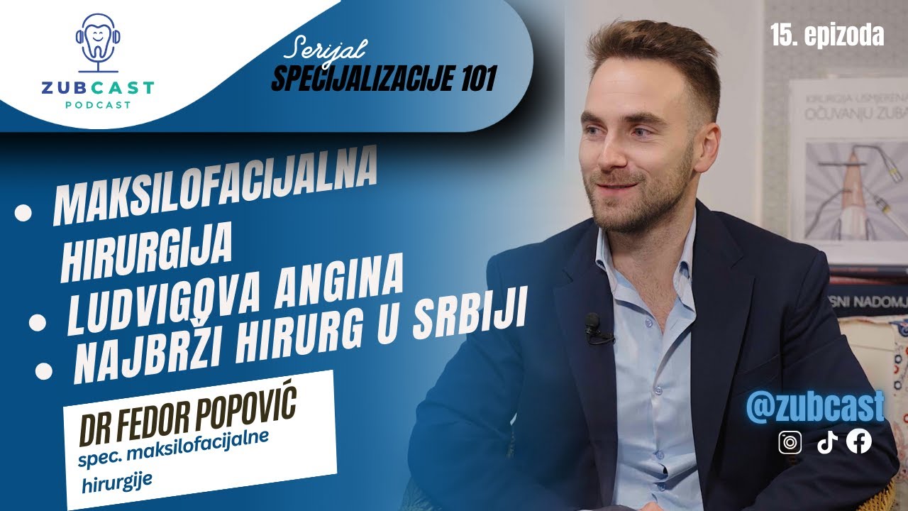 Maksilofacijalna hirurgija, Ludvigova angina, najbrži hirurg u Srbiji DR FEDOR POPOVIĆ ep15 #zubcast