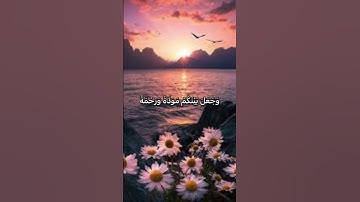 وَجَعَلَ بَيْنَكُمْ مَوَدَّةً وَرَحْمَةً ۚ❤️#مع_القرآن #راحة_نفسية #حسن_الظن_بالله #سورة_الروم