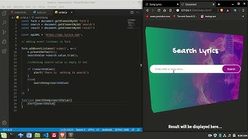 Lyrics Search Web App from scratch with HTML, CSS, JS, API