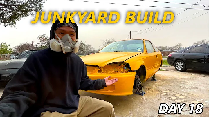 Building my Civic using ONLY junkyard parts! - EP. 18 (Paintjob)