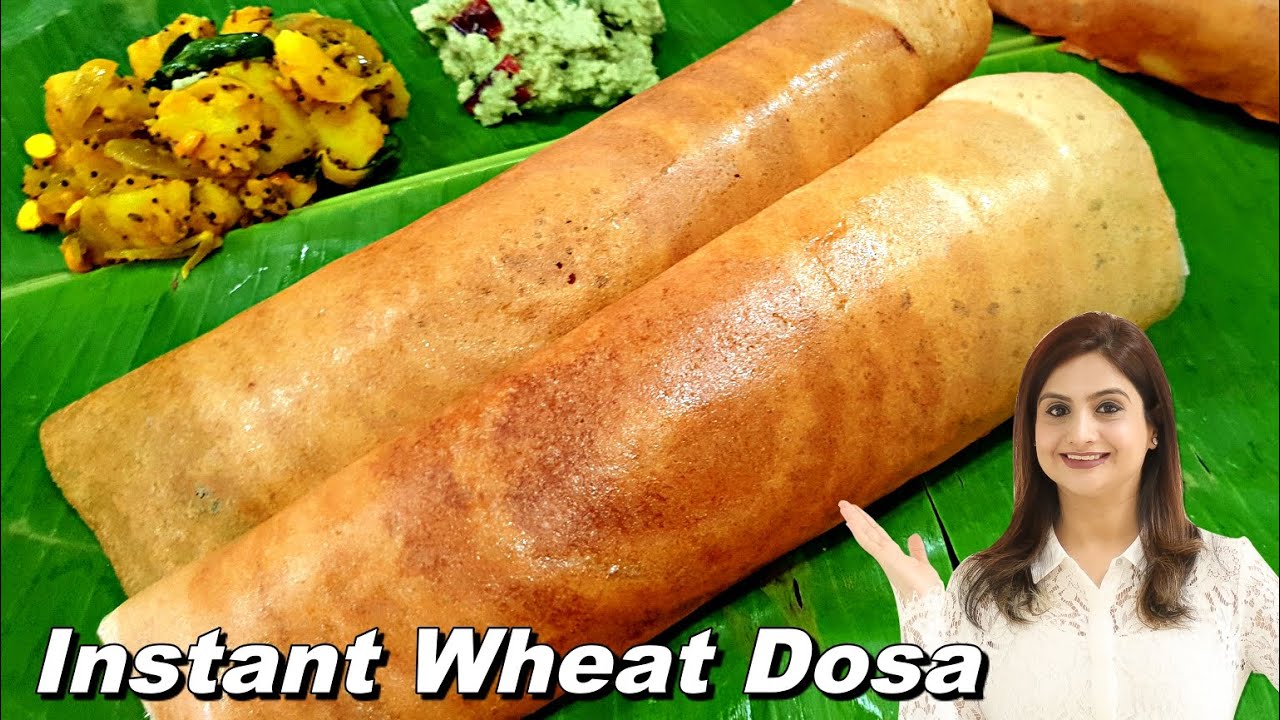 Healthy & Crispy Instant Wheat Dosa - Quick Healthy Breakfast Recipe | Kanak