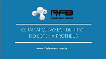 Como gerar arquivo ECF domínio?