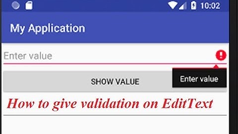 EditText validation input before user click button in android