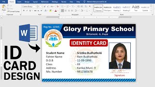 How to make Identity Card Design in Microsoft Office Word 2021 | Printable Id Card Design in Ms Word