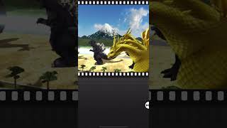Chibi Mechagodzilla and Chibi Godzilla 2023 vs king ghidorah ゴジバト ゴジラ Godzilla battle line