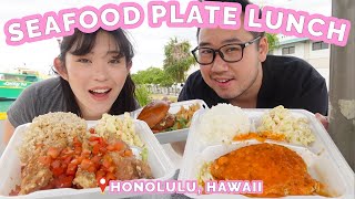 FRESH SEAFOOD PLATE LUNCH! || [Honolulu, Oahu, Hawaii] Locally, Sustainably Caught Auction Grade!