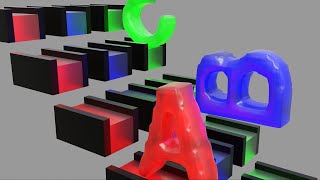 Softbody Alphabet Race | Focus 'A' | ABC | Softbody Simulation | YOU28