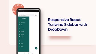Responsive React Tailwind Sidebar with Dropdown Submenu Tutorial