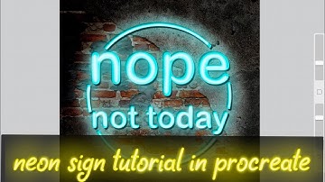 Design Neon Signs in Procreate