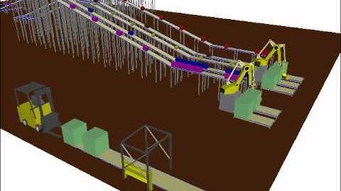 3D Robotic Palletizing Animation
