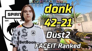 donk (4221) VOICE COMMS Dust2 POV | May 9, 2024 | #cs2 #demo