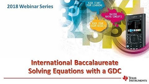 IB Mathematics Solving equations effectively with a GDC