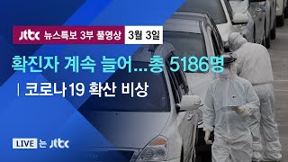 [코로나19 확산 비상] 국내 확진자 5186명…총 사망자 31명 - 3월 3일 (화) 뉴스특보 3부 풀영상 / JTBC News