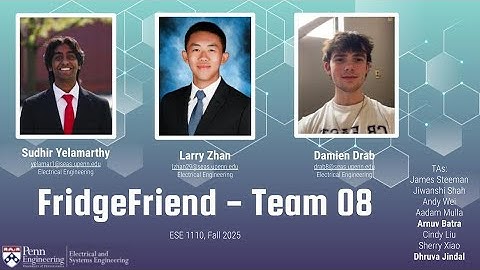 ESE1110 Team 8 - FridgeFriend Final Video