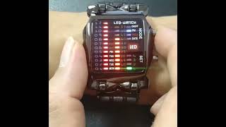 LED Watch Men Fashion Creative Crab Type Electronic Watch Luminous Binary