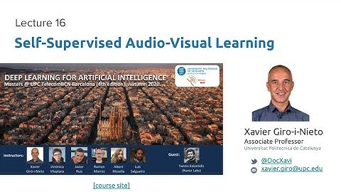Self-Supervised Audio-Visual Learning - Xavier Giro-i-Nieto - UPC TelecomBCN Barcelona 2020