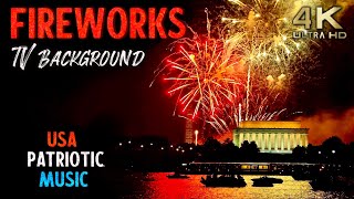 4K Fireworks Compilation w/ American Patriotic Music for Independence Day & Memorial Day w/ Drone
