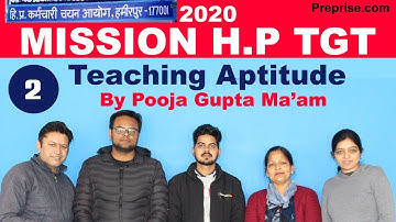 Class-2/08:00/HPTGT/By- Pooja Mam/Teaching Aptitude