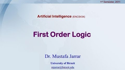 First Order Logic - Syntax and Semantics