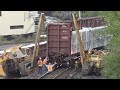 The derailment cleanup of q404 at park junction