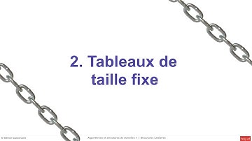 4.2 - Tableaux de taille fixe